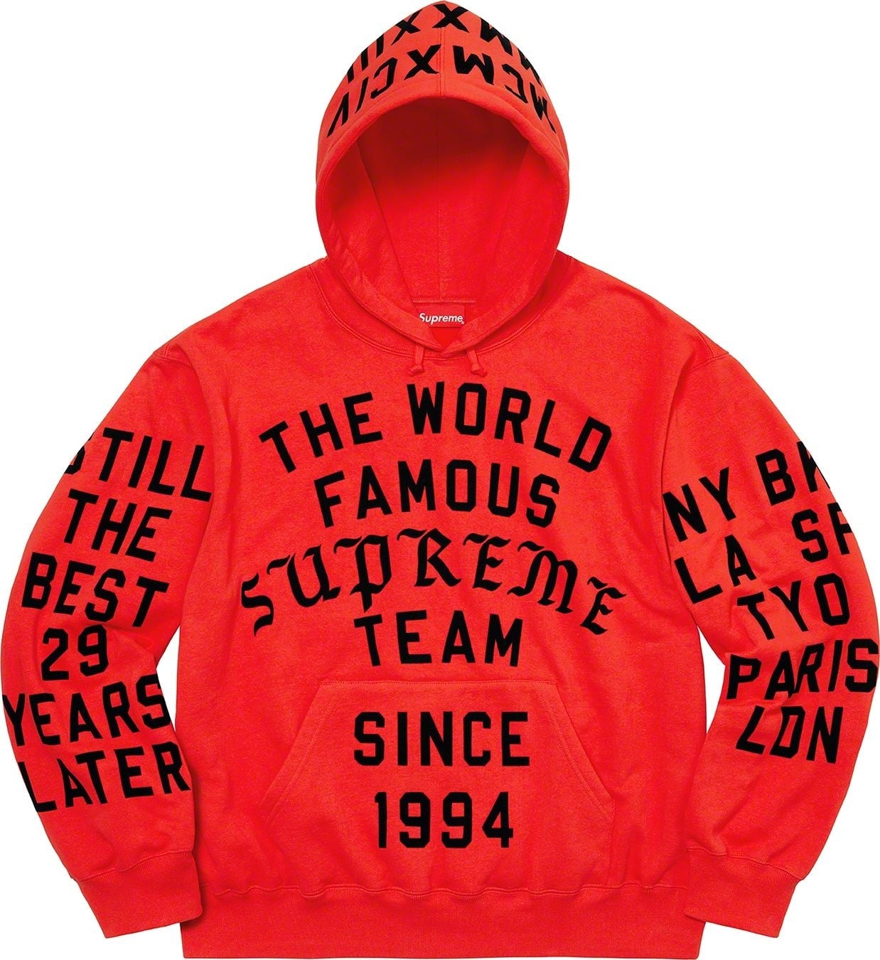 Supreme Team Flocked Hooded Sweatshirt view 15